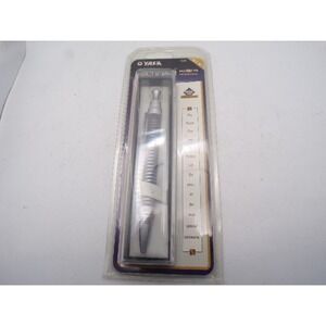 Yafa Technika Retractable Ballpoint Pen Silver Metal Black Ink Medium Point New